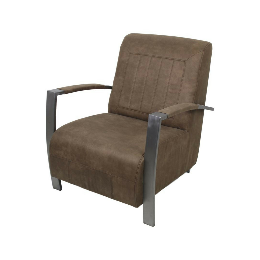 Sledefauteuil Arizona antraciet metaal stof lever