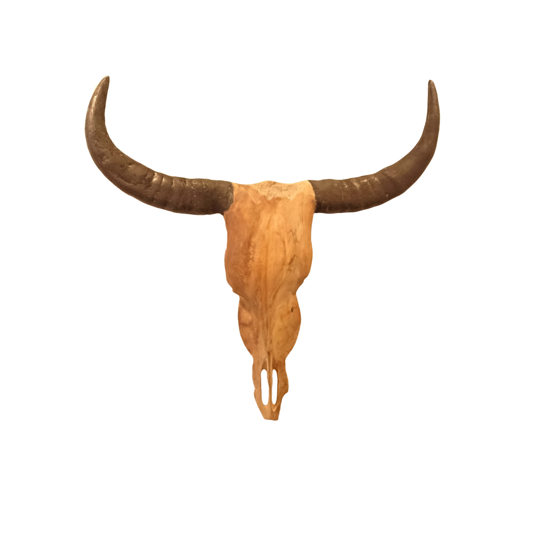 Skull stier teakhout hoofd