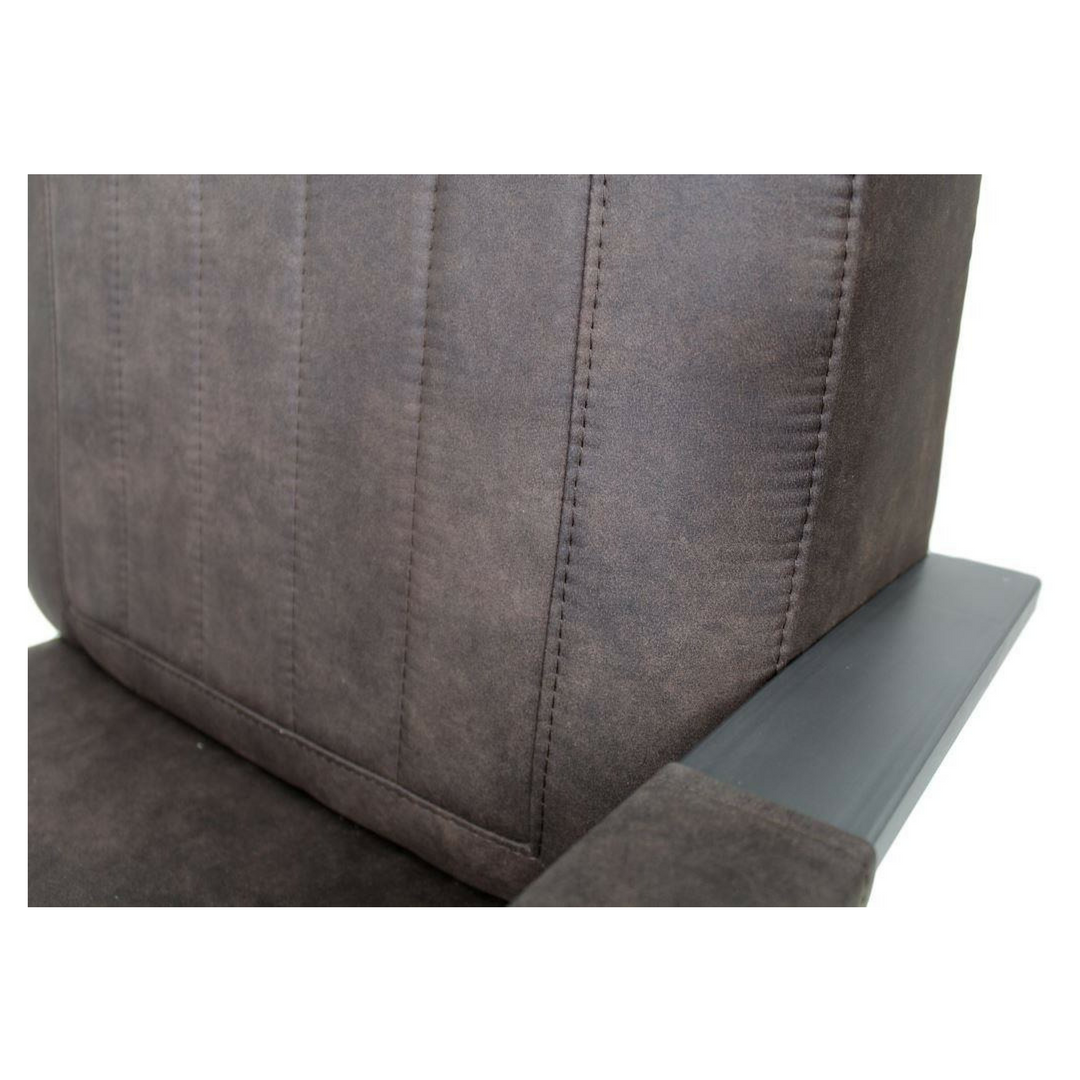 Sledefauteuil Arizona - antraciet - metaal/stof