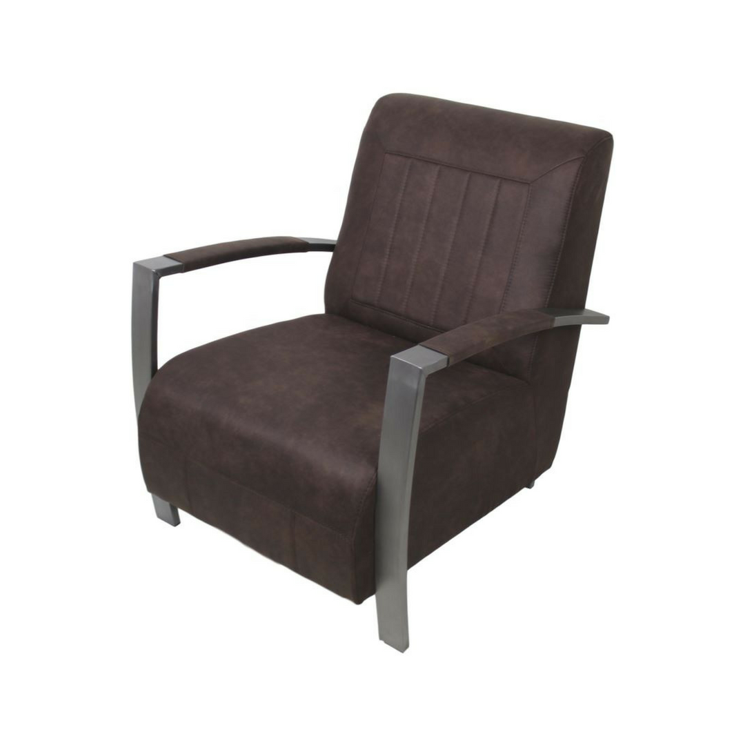 Sledefauteuil Arizona - antraciet - metaal/stof