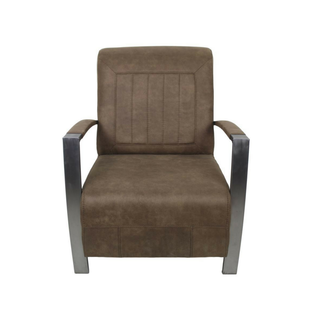 Sledefauteuil Arizona - antraciet - metaal/stof