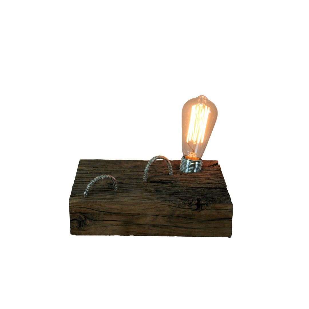 Tafellampje wagonhout