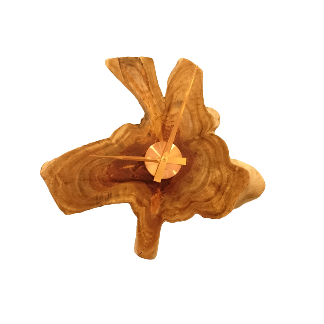 Teak wandklok