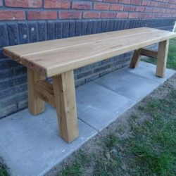 Tuinbank massief eiken